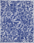 Nourison Whimsicle Floral Navy 7' x 10' Area Rug, Easy Cleaning, Non Shedding, Bed Room, Living Room, Dining Room, Kitchen (7x10)