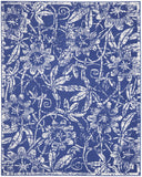 Nourison Whimsicle Floral Navy 7' x 10' Area Rug, Easy Cleaning, Non Shedding, Bed Room, Living Room, Dining Room, Kitchen (7x10)