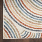Nourison Astra Machine Washable Abstract Ivory/Multi 2'2" x 4' Kids Area -Rug, Easy -Cleaning, Non Shedding, Bed Room, Living Room, Dining Room, Kids -Rug, Playroom, Nursery (2x4)