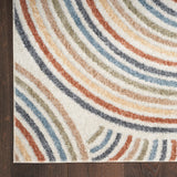 Nourison Astra Machine Washable Abstract Ivory/Multi 2'2" x 4' Kids Area -Rug, Easy -Cleaning, Non Shedding, Bed Room, Living Room, Dining Room, Kids -Rug, Playroom, Nursery (2x4)