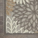 Nourison Aloha Indoor/Outdoor Area Rug 2' 8" x 4', Natural, Rectangular Tropical Botanical Easy-Cleaning Non Shedding Bed Room Living Room Dining Room Deck Backyard Patio