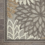 Nourison Aloha Indoor/Outdoor Area Rug 2' 8" x 4', Natural, Rectangular Tropical Botanical Easy-Cleaning Non Shedding Bed Room Living Room Dining Room Deck Backyard Patio