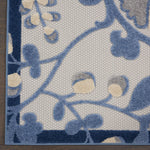Nourison Aloha 8' Runner Blue Gray Fabric Farmhouse Area Rug (8' Runner)