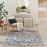Nourison Vintage Home Bohemian Beige Blue 6' x 9' Area -Rug, Easy -Cleaning, Non Shedding, Bed Room, Living Room, Dining Room, Backyard, Deck, Patio (6x9)