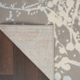 Nourison Jubilant Abstract Grey 5'3" x 7'3" Area Rug, Easy Cleaning, Non Shedding, Bed Room, Living Room, Dining Room, Kitchen (5x7)