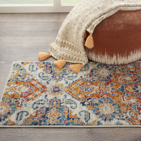 Nourison Passion Bohemian Multicolor 1'10" x 2'10" Area Rug, Easy Clean, Non Shedding, Bed Room, Living Room, Dining Room, Kitchen (2x3)