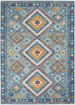 Nourison Passion Transitional Blue/Multicolor 3'9" x 5'9" Area Rug, Easy Clean, Non Shedding, Bed Room, Living Room, Dining Room, Kitchen (4x6)