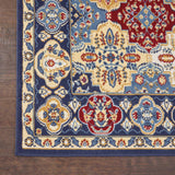 Nourison Grafix Traditional Multicolor 5'3" x 7'3" Area -Rug, Easy -Cleaning, Non Shedding, Bed Room, Living Room, Dining Room, Kitchen (5x7)