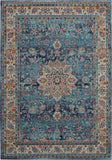 Nourison Vintage Kashan Traditional Blue 4' x 6' Area -Rug, Easy -Cleaning, Non Shedding, Bed Room, Living Room, Dining Room, Kitchen (4x6)