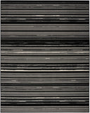 Nourison Grafix Abstract Black White 5'3" x 7'3" Area Rug, Easy Clean, Non Shedding, Bed Room, Living Room, Dining Room, Kitchen (5x7)