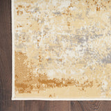 Nourison Grafix Modern Beige Blue 2'3" x 7'6" Area -Rug, Easy -Cleaning, Non Shedding, Bed Room, Living Room, Dining Room, Kitchen (2x8)