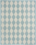 Nourison Positano Indoor/Outdoor Aqua 5' x 7' Area Rug, Easy Cleaning, Non Shedding, Bed Room, Living Room, Dining Room, Backyard, Deck, Patio (5x7)