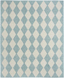 Nourison Positano Indoor/Outdoor Aqua 6' x 9' Area Rug, Easy Cleaning, Non Shedding, Bed Room, Living Room, Dining Room, Backyard, Deck, Patio (6x9)