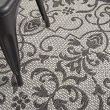 Nourison Garden Party Ivory/Charcoal 5' Round Area Rug, 5'3" x Round