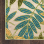 Nourison Aloha Indoor/Outdoor Green Multicolor 2' x 6' Area Rug, Easy Cleaning, Non Shedding, Bed Room, Living Room, Dining Room, Backyard, Patio, Deck (2x6)