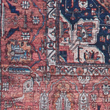 Nourison Brilliance Machine Washable Traditional Vintage Ivory/Brick 2' x 6' Area Rug, Easy Clean, Non Shedding, Bed Room, Living Room, Dining Room, Kitchen (2x6)