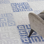 Nourison Whimsicle Tribal Grey Blue 7' x 10' Area Rug, Easy Cleaning, Non Shedding, Bed Room, Living Room, Dining Room, Kitchen (7x10)