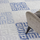 Nourison Whimsicle Tribal Grey Blue 7' x 10' Area Rug, Easy Cleaning, Non Shedding, Bed Room, Living Room, Dining Room, Kitchen (7x10)