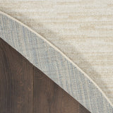 Nourison Essentials Indoor/Outdoor Ivory Beige 6' x Round Area Rug, Easy Cleaning, Non Shedding, Bed Room, Living Room, Dining Room, Backyard, Deck, Patio (6 Round)