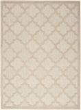Nourison Easy Care Indoor/Outdoor Cream 5' x 7' Area Rug, Easy Cleaning, Non Shedding, Bed Room, Living Room, Dining Room, Backyard, Deck, Patio (5x7)