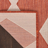 Nourison Positano Indoor/Outdoor Terracotta 5' x 7' Area Rug, Easy Cleaning, Non Shedding, Bed Room, Living Room, Dining Room, Backyard, Deck, Patio (5x7)