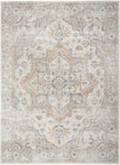Nourison Astra Machine Washable Bohemian Silver Grey 5'3" x 7' Area Rug, Easy Clean, Non Shedding, Bed Room, Living Room, Dining Room, Kitchen (5x7)