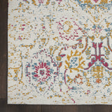 Nourison Damask Bohemian Multicolor 2'3" x 7'6" Area Rug, Easy Cleaning, Non Shedding, Bed Room, Living Room, Dining Room, Kitchen (2x8)