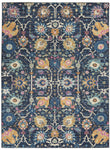 Nourison Passion Navy 3'9" x 5'9" Area Rug, Boho, Moroccan, Bed Room, Living Room, Dining Room, Kitchen, Easy Cleaning, Non Shedding, (4' x 6')
