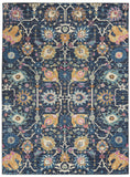 Nourison Passion Navy 3'9" x 5'9" Area Rug, Boho, Moroccan, Bed Room, Living Room, Dining Room, Kitchen, Easy Cleaning, Non Shedding, (4' x 6')