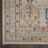 Nourison Concerto Bohemian Grey/Multi 6'7" x 9'6" Area -Rug, Easy -Cleaning, Non Shedding, Bed Room, Living Room, Dining Room, Kitchen (7x10)