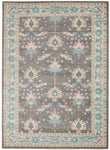 Nourison Tranquil Persian Grey/Pink 4' x 6' Area-Rug, Easy-Cleaning, Non Shedding, Bed Room, Living Room, Dining Room, Kitchen (4x6)