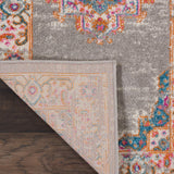 Nourison Passion Grey 6'7'' x 9'6'' Area-Rug, Boho, Traditional, Easy-Cleaning, Non Shedding, Bed Room, Living Room, Hallway, (7' x 10')