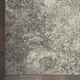 Nourison Passion Charcoal/Ivory 2'2'' x 7'6'' Area-Rug, Modern, Abstract, Easy-Cleaning, Non Shedding, Bed Room, Living Room, Dining Room, Kitchen, (8' Runner)