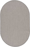Nourison Courtyard Indoor/Outdoor Ivory/Charcoal 5' x 8' Oval Area Rug, Easy Cleaning, Non Shedding, Bed Room, Living Room, Dining Room, Backyard, Deck, Patio (5x8 Oval)
