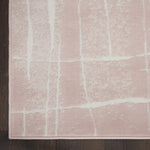 Nourison Whimsicle Pink Ivory 5' x 7' Area Rug, Contemporary, Artistic, Easy Cleaning, Non Shedding, Bed Room, Living Room, Dining Room, Kitchen (5x7)