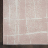 Nourison Whimsicle Pink Ivory 5' x 7' Area Rug, Contemporary, Artistic, Easy Cleaning, Non Shedding, Bed Room, Living Room, Dining Room, Kitchen (5x7)