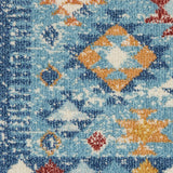 Nourison Passion Transitional Blue/Multicolor 3'9" x 5'9" Area Rug, Easy Clean, Non Shedding, Bed Room, Living Room, Dining Room, Kitchen (4x6)