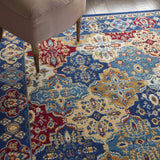 Nourison Grafix Traditional Multicolor 5'3" x 7'3" Area -Rug, Easy -Cleaning, Non Shedding, Bed Room, Living Room, Dining Room, Kitchen (5x7)