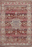 Nourison Vintage Kashan Vintage Red 4' x 6' Area -Rug, Easy -Cleaning, Non Shedding, Bed Room, Living Room, Dining Room, Kitchen (4x6)