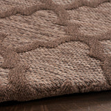 Nourison Easy Care Brown 4' x Round Area Rug - Easy Clean, Non Shedding, Bed Room, Living Room, Dining Room, Kitchen (4' x Round)