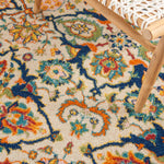 Nourison Allur Traditional Ivory/Multi 3' x 5' Area-Rug, Easy-Cleaning, Non Shedding, Bed Room, Living Room, Dining Room, Kitchen (3x5)