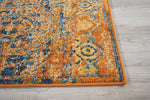 Nourison Passion Traditional Teal/Sun 1'10'' x 2'10'' Area-Rug, Easy-Cleaning, Non Shedding, Bed Room, Living Room, Dining Room, Kitchen (2x3)