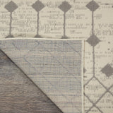 Nourison Grafix Moroccan Ivory/Grey 2'3" x 12' Area Rug, Easy Cleaning, Non Shedding, Bed Room, Living Room, Dining Room, Kitchen (2x12)