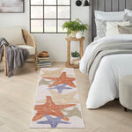 Nourison Aloha Indoor/Outdoor Ivory Multicolor 2' x 6' Area Rug, Easy Cleaning, Non Shedding, Bed Room, Living Room, Dining Room, Backyard, Deck, Patio (2x6)