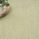 Nourison Courtyard 48" x 72" Fabric Indoor/Outdoor Rug in Ivory Green