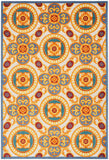 Nourison Aloha Indoor/Outdoor Multicolor 3'6" x 5'6" Area Rug, Easy Cleaning, Non Shedding, Bed Room, Living Room, Dining Room, Patio, Deck, Backyard (4x6)