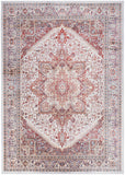 Nourison Vintage Home Vintage Ivory Red 5' x 7' Area -Rug, Easy -Cleaning, Non Shedding, Bed Room, Living Room, Dining Room, Backyard, Deck, Patio (5x7)