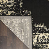 Nourison Grafix Black 3' x 5' Area -Rug, Easy -Cleaning, Non Shedding, Bed Room, Living Room, Dining Room, Kitchen (3x5)