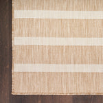 Nourison Positano Indoor/Outdoor Beige Ivory 4' x 6' Area Rug, Easy Clean, Non Shedding, Bed Room, Living Room, Dining Room, Deck, Backyard, Patio (4x6)