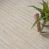 Nourison Santa Cruz 47x71 Indoor Contemporary Fabric Rug in Gray and Ivory